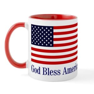 cafepress god bless america mug ceramic coffee mug, tea cup 11 oz