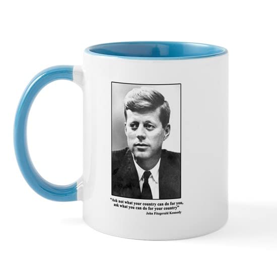 CafePress JFK Inaugural Quote Mug Ceramic Coffee Mug, Tea Cup 11 oz