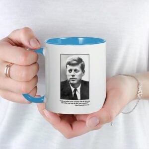 CafePress JFK Inaugural Quote Mug Ceramic Coffee Mug, Tea Cup 11 oz