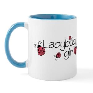 cafepress ladybug girl mug ceramic coffee mug, tea cup 11 oz