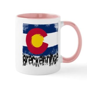 cafepress breckenridge grunge flag stainless steel travel mu ceramic coffee mug, tea cup 11 oz