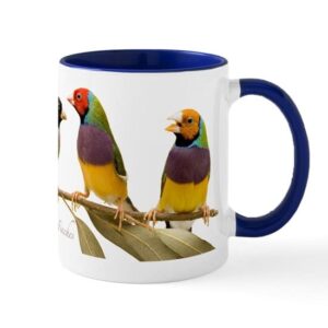 cafepress gouldian finch mug ceramic coffee mug, tea cup 11 oz