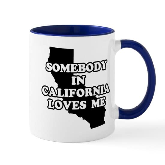 CafePress Somebody In California Loves Me Mug Ceramic Coffee Mug, Tea Cup 11 oz