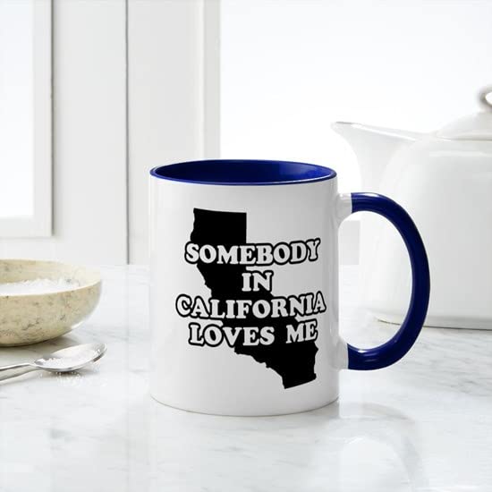 CafePress Somebody In California Loves Me Mug Ceramic Coffee Mug, Tea Cup 11 oz