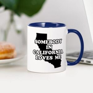 CafePress Somebody In California Loves Me Mug Ceramic Coffee Mug, Tea Cup 11 oz