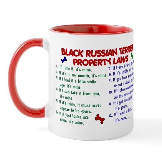 CafePress Black Russian Terrier Property Laws 2 Mug Ceramic Coffee Mug, Tea Cup 11 oz