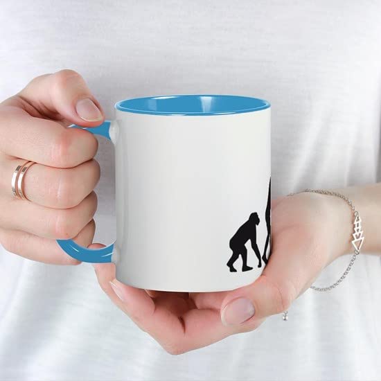 CafePress Evolution Trumpet Player Mug Ceramic Coffee Mug, Tea Cup 11 oz