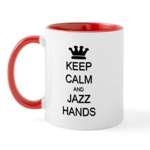 cafepress keep calm jazz hands mug ceramic coffee mug, tea cup 11 oz