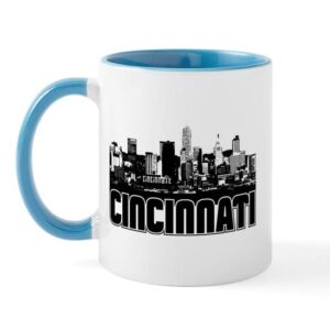 cafepress cincinnati skyline mug ceramic coffee mug, tea cup 11 oz