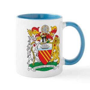 cafepress manchester coat of arms mug ceramic coffee mug, tea cup 11 oz