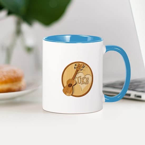 CafePress My Dog Has Fleas Ukulele Fan Mug Ceramic Coffee Mug, Tea Cup 11 oz