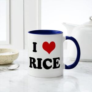 CafePress I Love RICE Mug Ceramic Coffee Mug, Tea Cup 11 oz