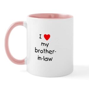 cafepress i love my brother in law mug ceramic coffee mug, tea cup 11 oz