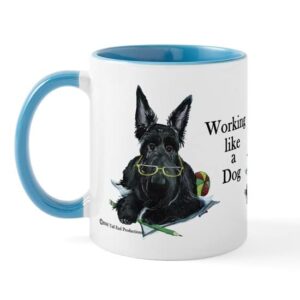 cafepress working scottie mug ceramic coffee mug, tea cup 11 oz