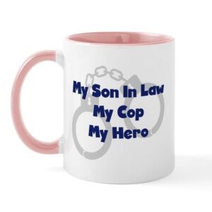 cafepress my son in law my cop mug ceramic coffee mug, tea cup 11 oz