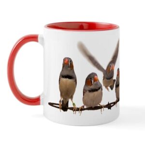 cafepress timor zebra finch mug ceramic coffee mug, tea cup 11 oz