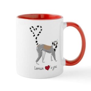 cafepress lemur mug ceramic coffee mug, tea cup 11 oz