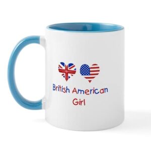 cafepress british american girl mug ceramic coffee mug, tea cup 11 oz