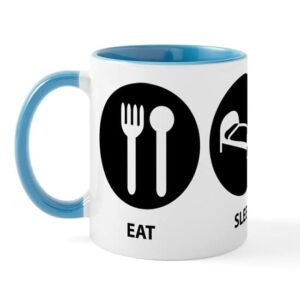cafepress eat sleep snowboard mug ceramic coffee mug, tea cup 11 oz