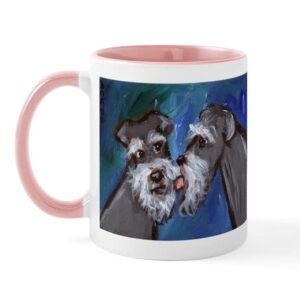 cafepress schnauzer kisses schnauzer mug ceramic coffee mug, tea cup 11 oz