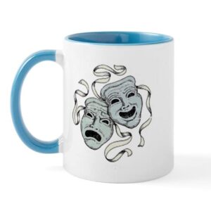 cafepress vintage comedy tragedy mask mug ceramic coffee mug, tea cup 11 oz