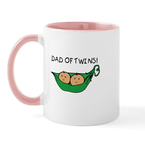 CafePress Dad Of Twins Pod Mug Ceramic Coffee Mug, Tea Cup 11 oz