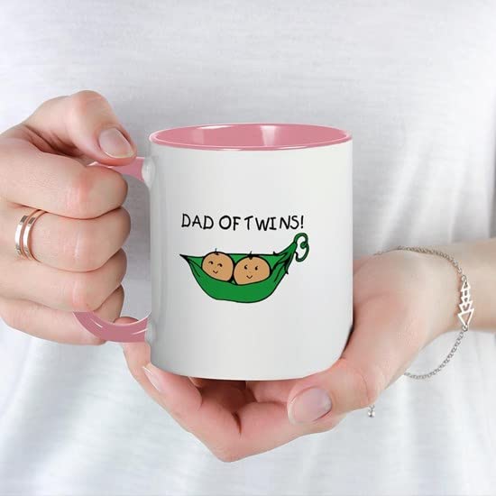 CafePress Dad Of Twins Pod Mug Ceramic Coffee Mug, Tea Cup 11 oz