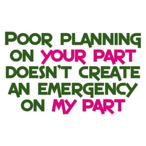 CafePress Poor Planning On Your Part Mug Ceramic Coffee Mug, Tea Cup 11 oz