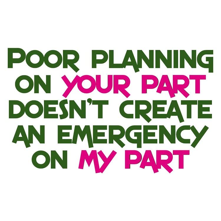 CafePress Poor Planning On Your Part Mug Ceramic Coffee Mug, Tea Cup 11 oz