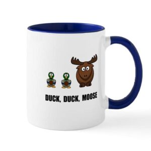 cafepress duck duck moose mug ceramic coffee mug, tea cup 11 oz