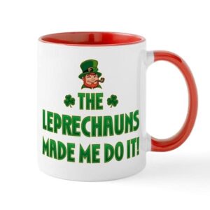 cafepress the leprechauns made me do it mug ceramic coffee mug, tea cup 11 oz