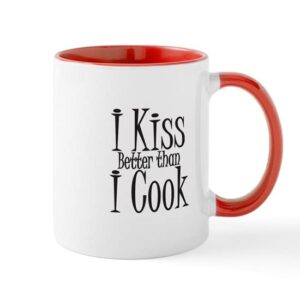 cafepress i kiss better than i cook mug ceramic coffee mug, tea cup 11 oz