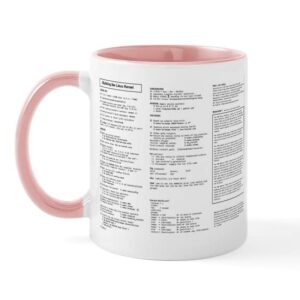 cafepress tasse linux refcard ceramic coffee mug, tea cup 11 oz