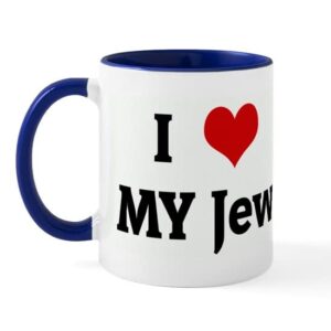 cafepress i love my jew mug ceramic coffee mug, tea cup 11 oz