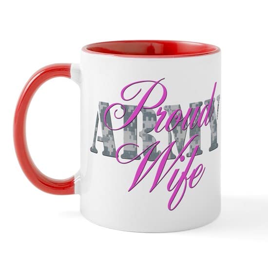 CafePress Proud Army Wife ACU Mug Ceramic Coffee Mug, Tea Cup 11 oz