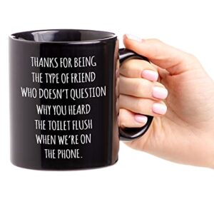 Personalized Long Distance Friendship Gifts Coffee Mug, Customized Best Friend Mugs, Friends Gag Gifts, Sense of Humor, State to State, Long Distance Relationship Gifts Black Coffee Mug