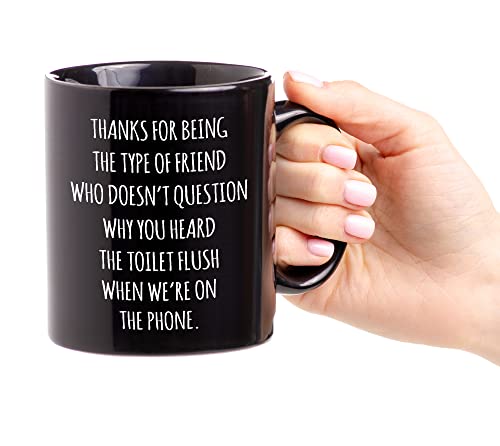 Personalized Long Distance Friendship Gifts Coffee Mug, Customized Best Friend Mugs, Friends Gag Gifts, Sense of Humor, State to State, Long Distance Relationship Gifts Black Coffee Mug