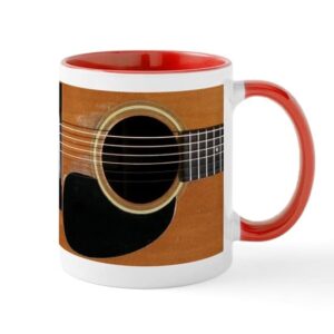 cafepress old, acoustic guitar mug ceramic coffee mug, tea cup 11 oz