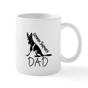 cafepress german shepherd dad mugs ceramic coffee mug, tea cup 11 oz