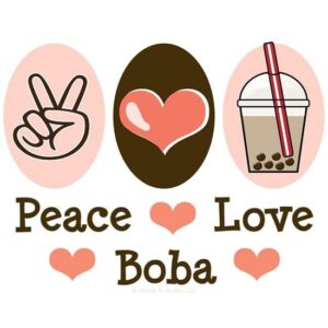 CafePress Peace Love Boba Bubble Tea Mug Ceramic Coffee Mug, Tea Cup 11 oz