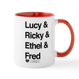 cafepress lucy ricky ethel fred ceramic coffee mug, tea cup 11 oz