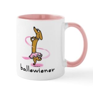 cafepress ballet wiener mug ceramic coffee mug, tea cup 11 oz