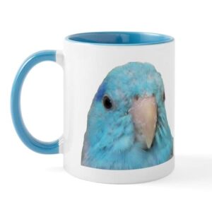 cafepress blue parrotlet mug ceramic coffee mug, tea cup 11 oz
