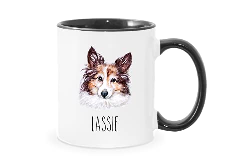 Sheltie Personalized Coffee Mug Gifts for Mom Dad Dog Lovers - Custom 15oz or 11oz - Dishwasher Microwave Safe (Sheltie)