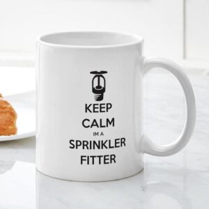 CafePress Keep Calm Im A Sprinkler Fitter Mugs Ceramic Coffee Mug, Tea Cup 11 oz