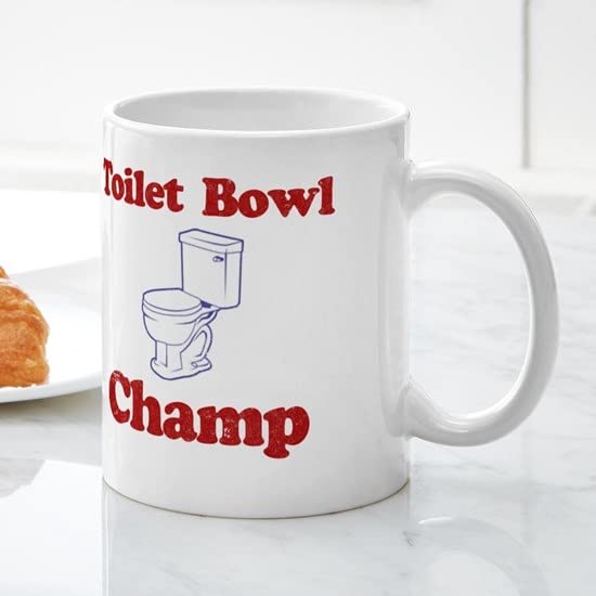 CafePress Toilet Bowl Champ Fantasy Football Lose Mug Ceramic Coffee Mug, Tea Cup 11 oz