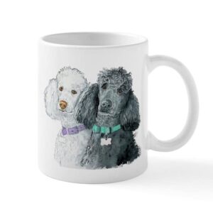 cafepress two poodles mug ceramic coffee mug, tea cup 11 oz