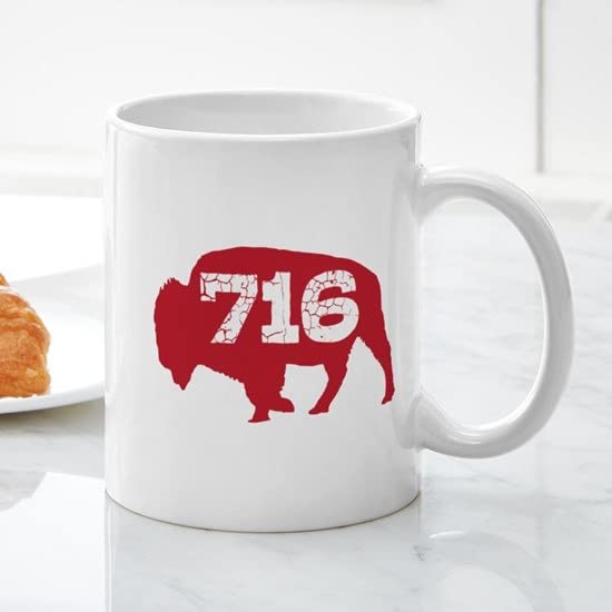 CafePress 716 Buffalo Area Code Mugs Ceramic Coffee Mug, Tea Cup 11 oz