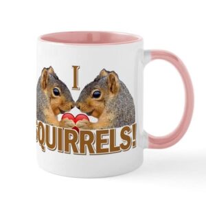 cafepress i heart / love squirrels! mug ceramic coffee mug, tea cup 11 oz