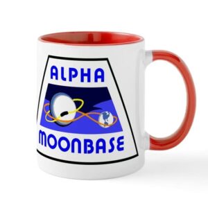 cafepress moonbase alpha patch mugs ceramic coffee mug, tea cup 11 oz